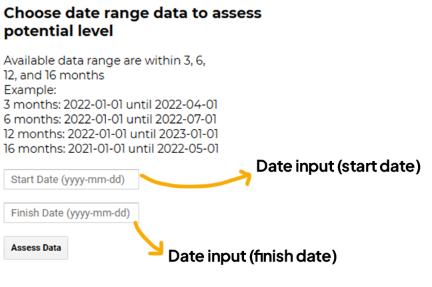 Date Input UI Description